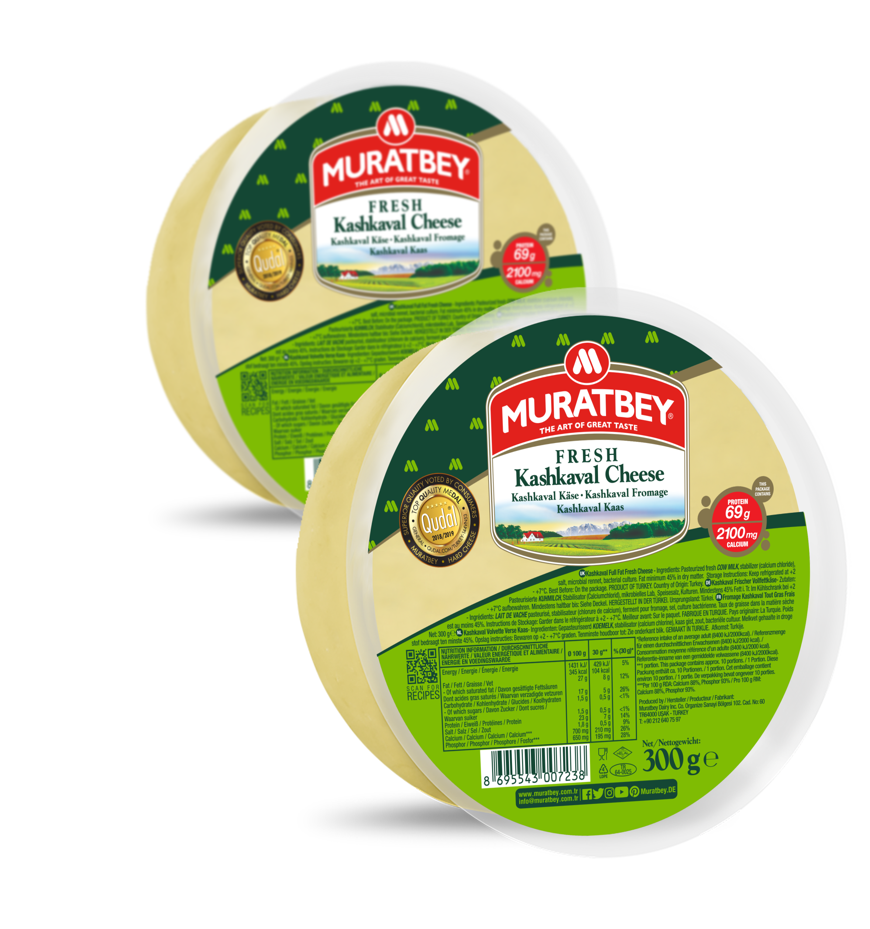 Fresh Kashkaval Käse 300 gr