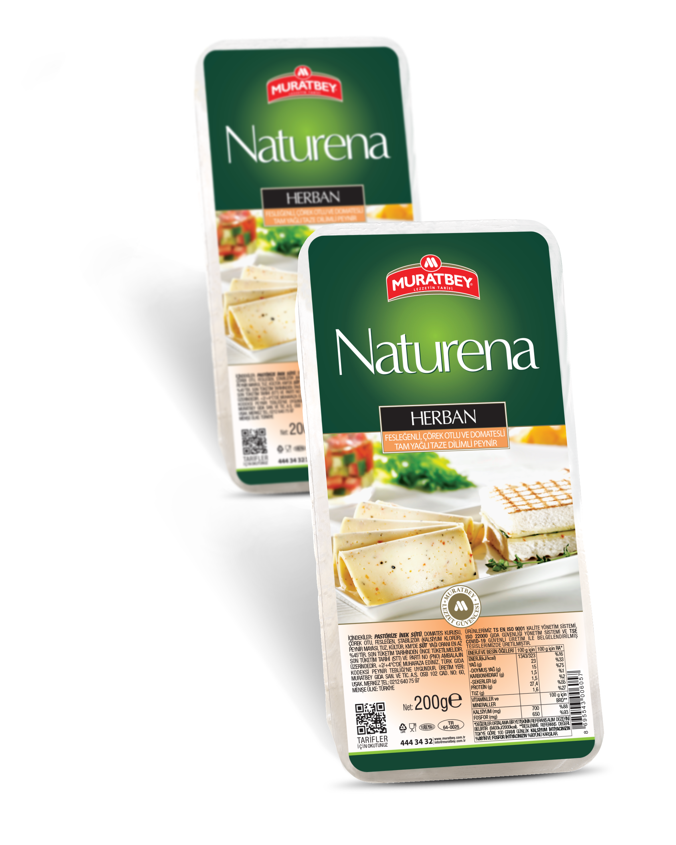 Muratbey Naturena Herban Dilimli 200 gr