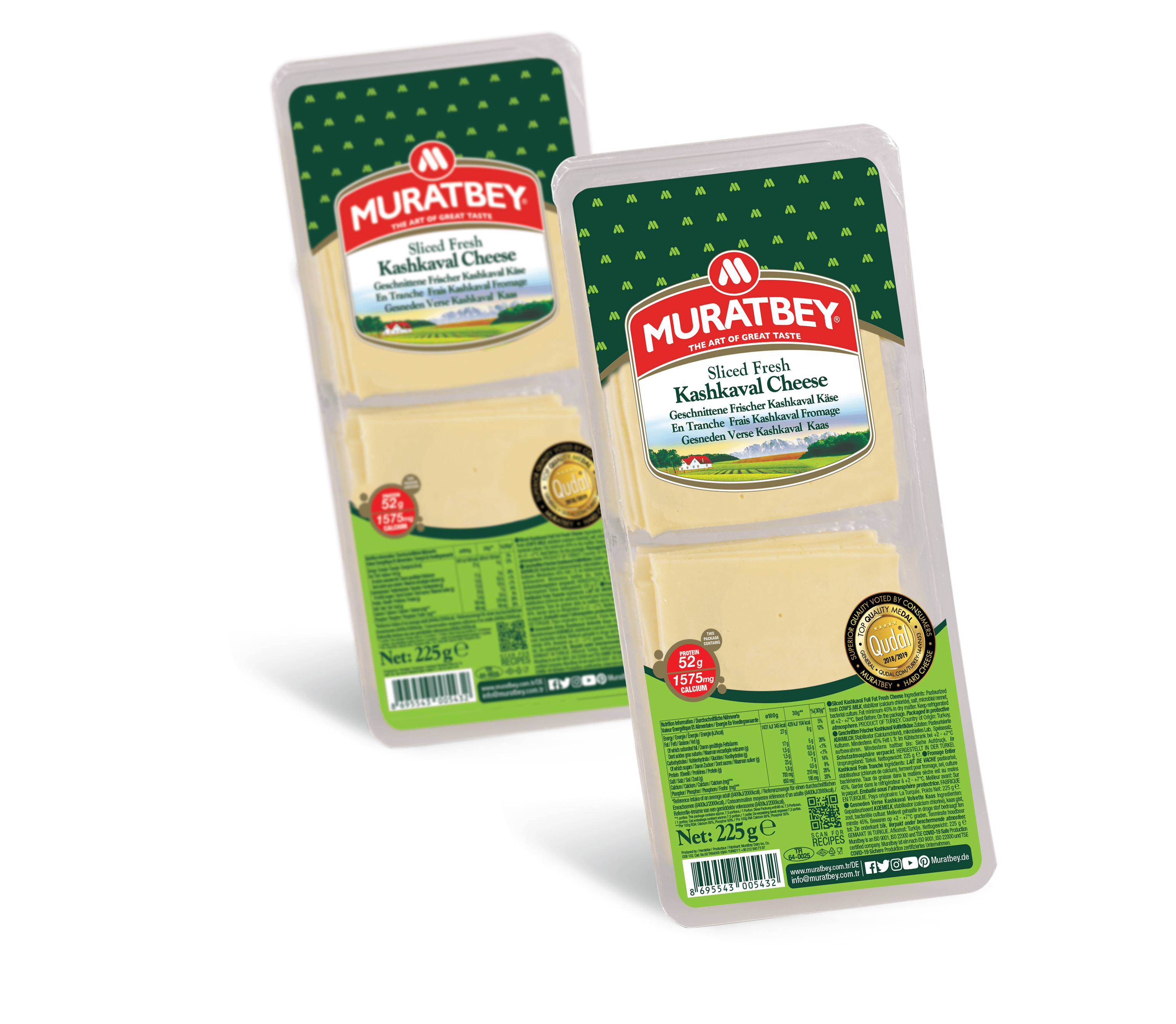 Geschnittene Kashkaval Käse 225 gr