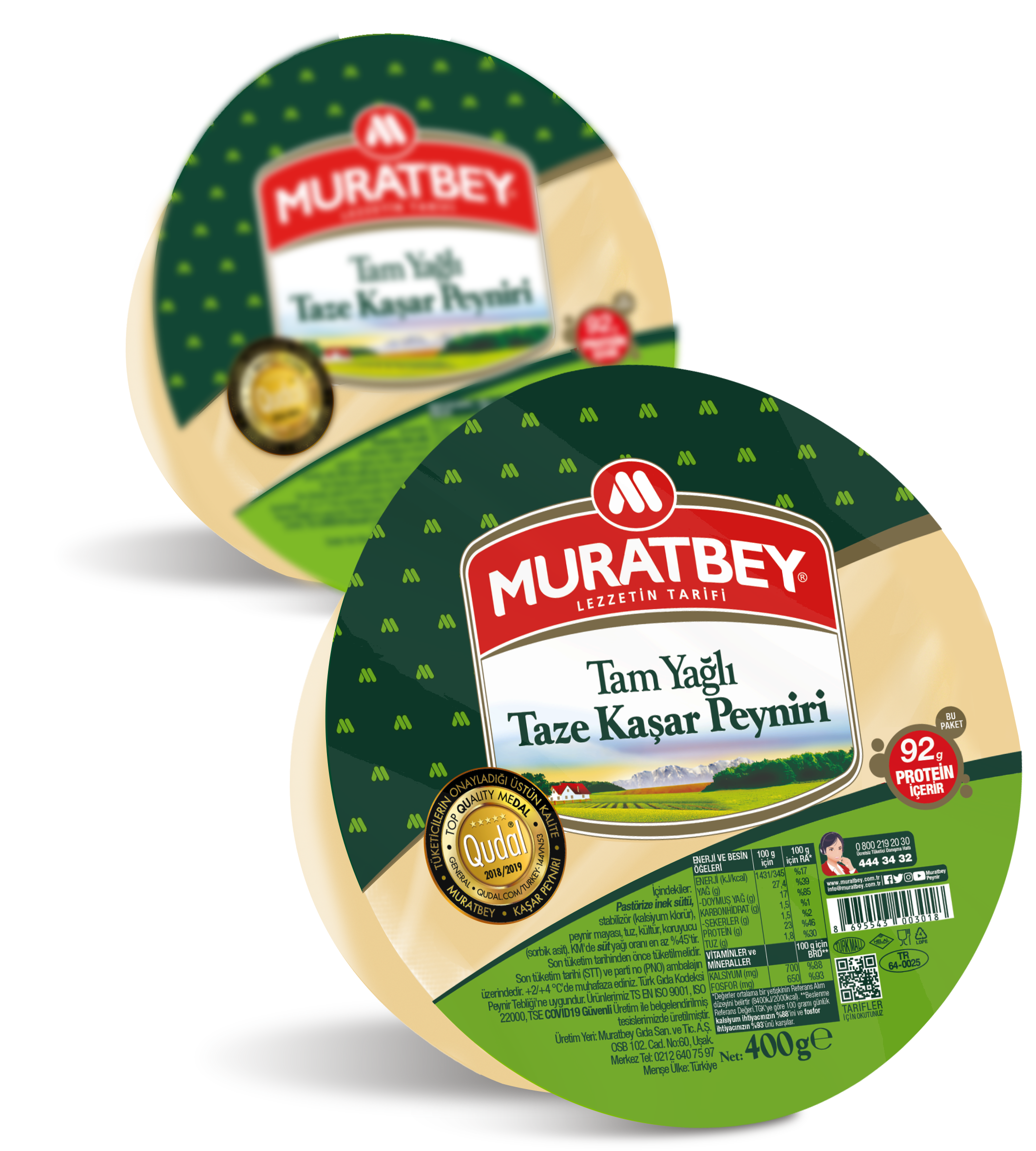 Muratbey Taze Kaşar 400 gr